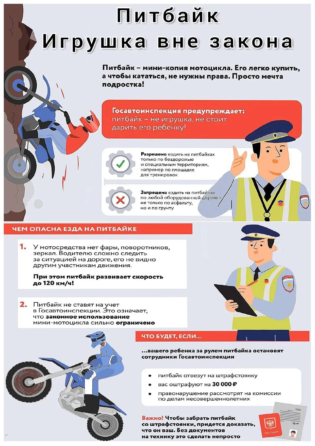 Питбайк - игрушка вне закона! Питбайк - игрушка вне закона!.